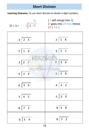 Functional Skills Maths - Entry Level 2 - Division | Teaching Resources