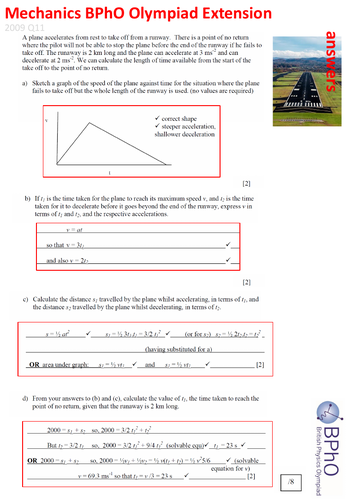 Physics Extension work - BPhO Olympiad Challenge questions and ...