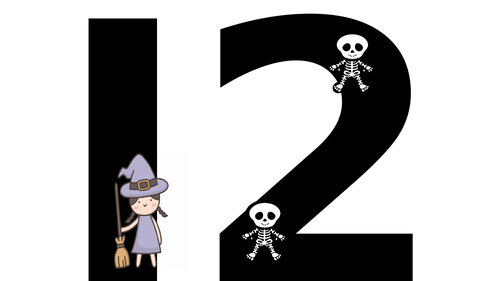 Halloween themed numbers 1-10