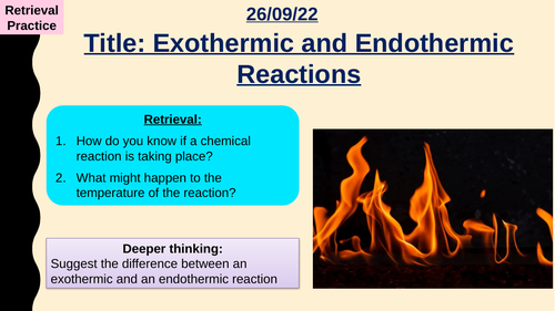 C71 Exothermic And Endothermic Reactions Teaching Resources 