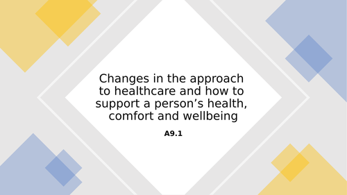 A9 T level health - health and wellbeing | Teaching Resources