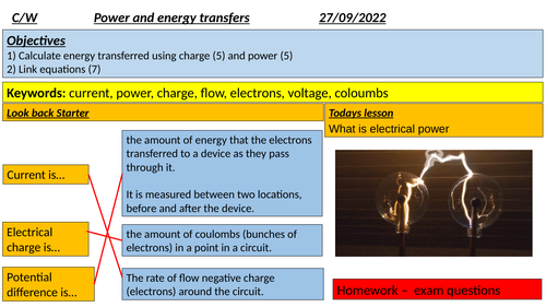 Power and energy transfer GCSE PHYSICS