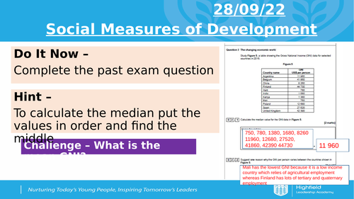 AQA CEW Social Measures of Development (Lesson 2)