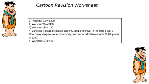 CARTOON REVISION WORKSHEET 31 | Teaching Resources