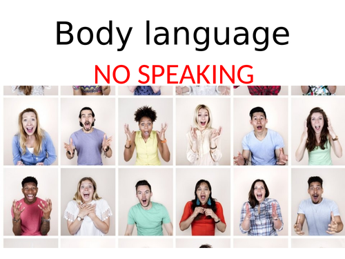 Body Language Gestures Miming Game PPT | Teaching Resources