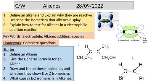 Alkenes A LEVEL