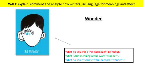 Wonder R.D. Palacio. One off lesson. Inference/ analysis. | Teaching ...