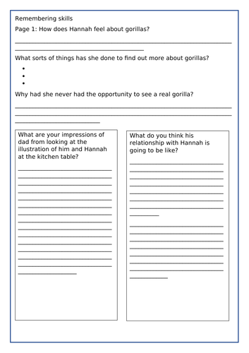 Anthony Browne Gorilla | Teaching Resources