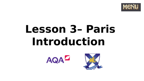 AQA Lang Lit Paris Anthology Introduction Context Lesson