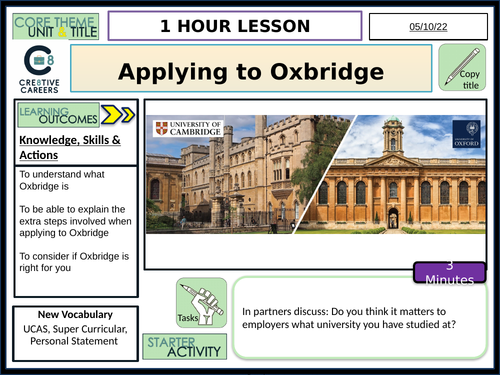 Applying to Oxbridge | Teaching Resources