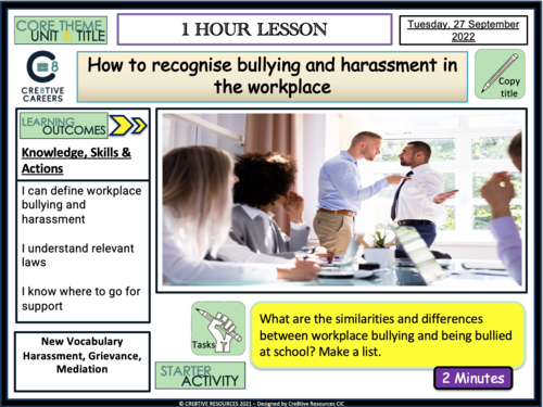 Bullying And Harassment In Workplace Teaching Resources 8584