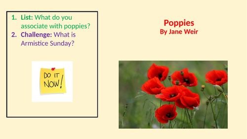 Poppies GCSE PPT