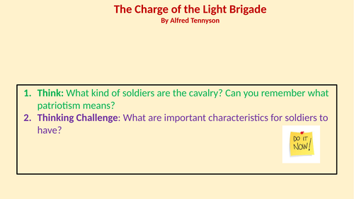 The Charge of the Light Brigade GCSE PPT