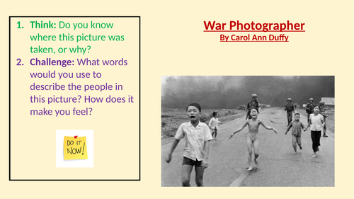 War Photographer GCSE PPT