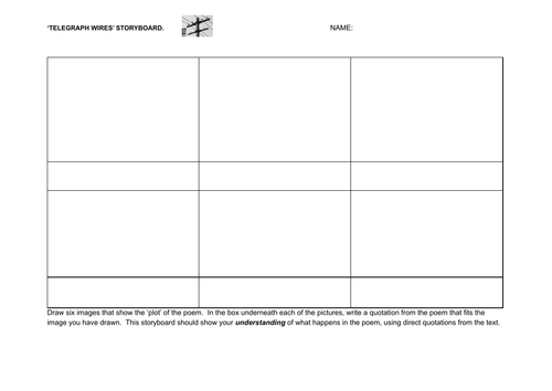'Telegraph Wires' by Ted Hughes: analysis and tasks. | Teaching Resources
