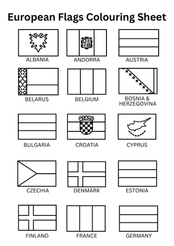 Geography Activity Country Flag Colouring Sheets | Teaching Resources