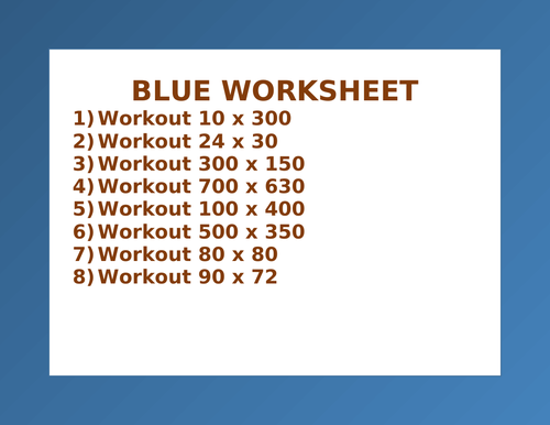 BLUE WORKSHEET 31