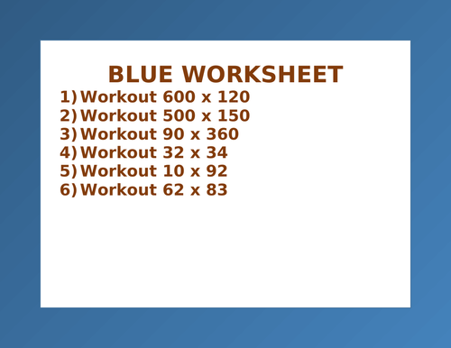 BLUE WORKSHEET 33