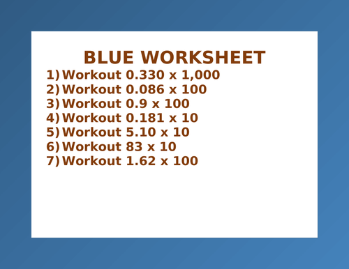 BLUE WORKSHEET 34