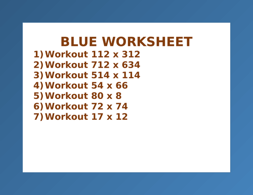 BLUE WORKSHEET 38