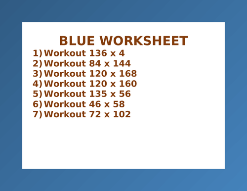 BLUE WORKSHEET 51