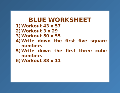 BLUE WORKSHEET 55