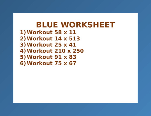 BLUE WORKSHEET 59