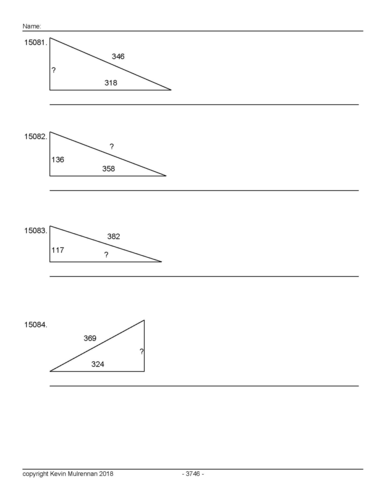 15000 Pythagoras Questions Pythagorean Theorem Maths KS2 KS3 | Teaching ...