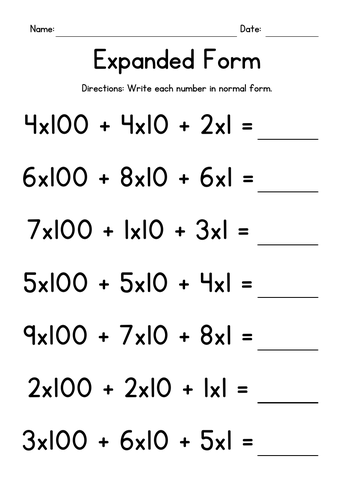 Place Value, Expanded Form, Rounding, Ordering and Comparing Numbers ...