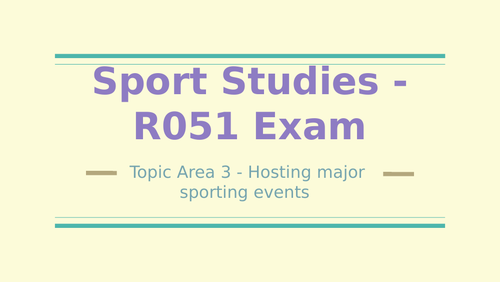 OCR Sport Studies R184 (EXAM) Topic Area 3 Powerpoint (NEW SPEC 2022)