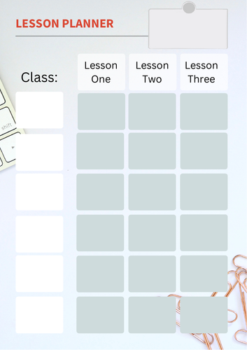 Secondary Teacher Lesson Planner | Teaching Resources