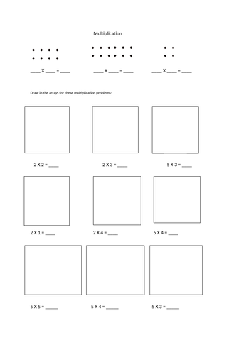 Multiplication and using Arrays to solve problems | Teaching Resources