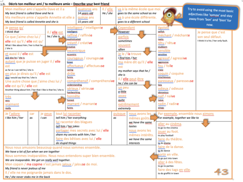 French GCSE Unit 1 Me, my family and friends | Teaching Resources