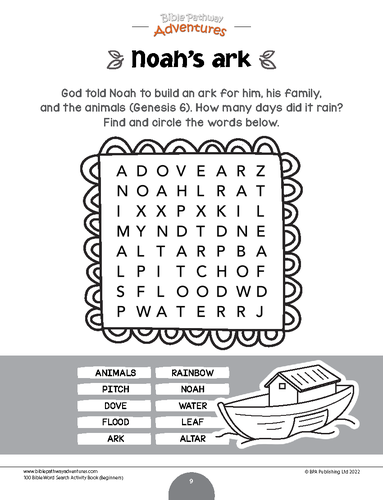 Bible Word Search Activity Book for Beginners | Teaching Resources