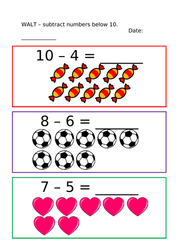 Subtraction for Early Years | Teaching Resources