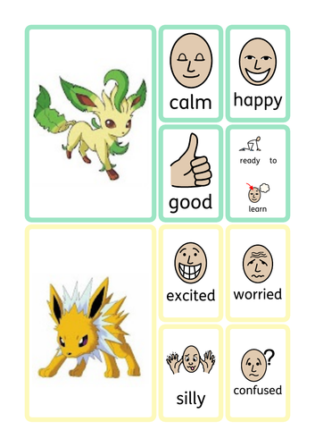 Zones of regulation - Pokemon | Teaching Resources