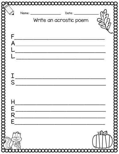 Fall (USA) and autumn (UK) English writing prompts | Teaching Resources