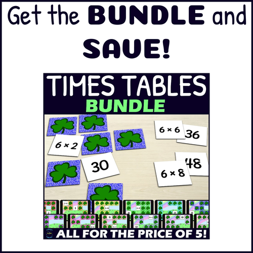 St Patricks Day Multiplication Facts for 7 Times Table Activity ...