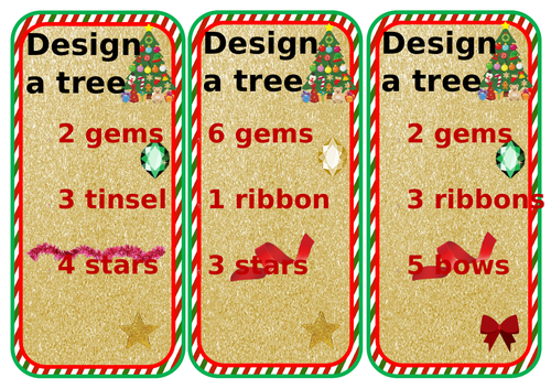 Design a wreath/Christmas Tree activity
