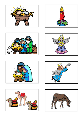 Nativity Cards to Match, Colour, Label | Teaching Resources