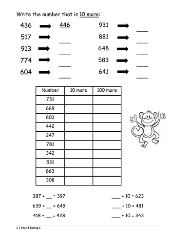 Year 3 Mental Maths workbook Spring 1 | Teaching Resources