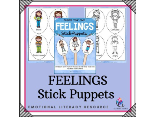 Feelings Stick Puppets - Learning about my Feelings and Emotions Craft Activity | Teaching Resources