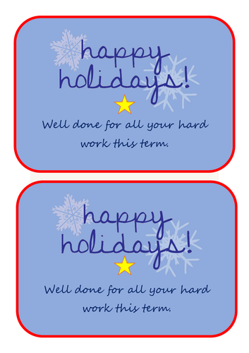 Happy Holidays Card | Teaching Resources