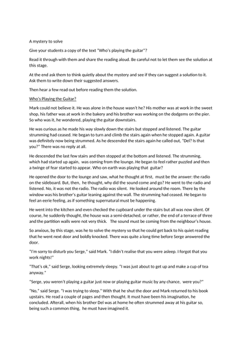 A mystery to solve that includes reading a text together | Teaching