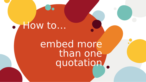 How to... embed more than one quotation.