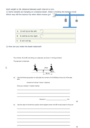 Ks3-principles Of Moments 