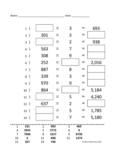 300 Box Maths Worksheets - Add, Subtract, Times, Divide | Teaching ...