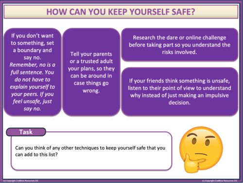 Risk + Online Challenge PSHE | Teaching Resources