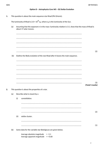 DP Physics Option D - Astrophysics (PPTs for all sub-topics SL/HL ...