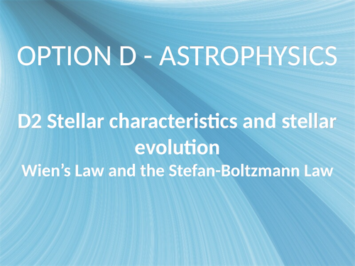 DP Physics Option D - Astrophysics (PPTs for all sub-topics SL/HL ...